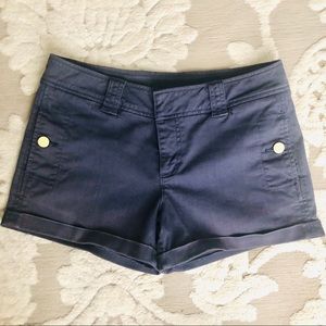 Tory Burch Blue Flap Front Short Gold Button 28